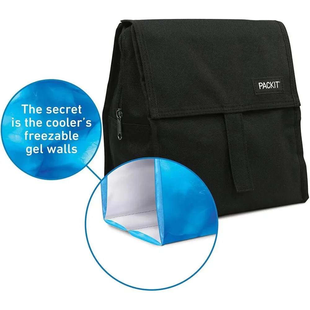 Freezable Lunch Bag - Camo w/ Gel-Lined Walls & Zip Closure Freezes Overnight